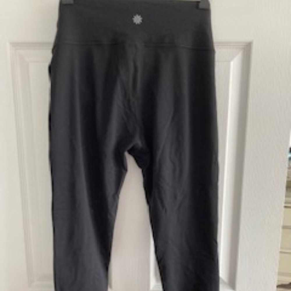 Athleta black faux leather legging